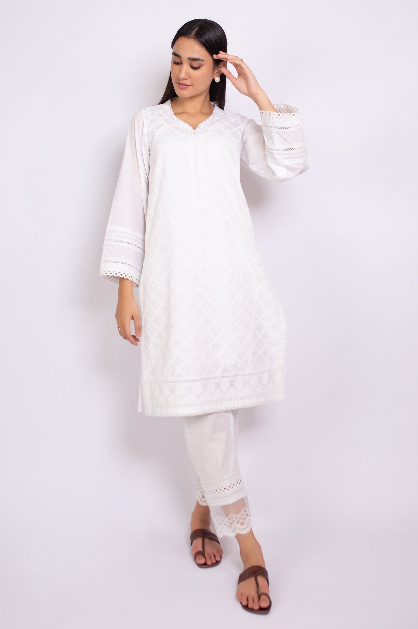 Stitched 1 Piece Chikankari Shirt