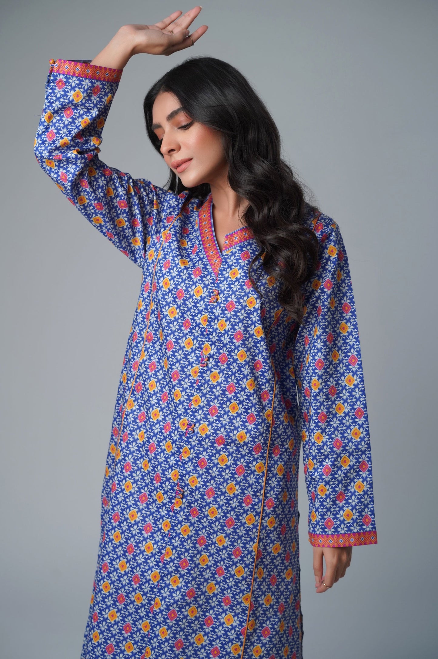 Stitched 1 Piece Printed Lawn Shirt