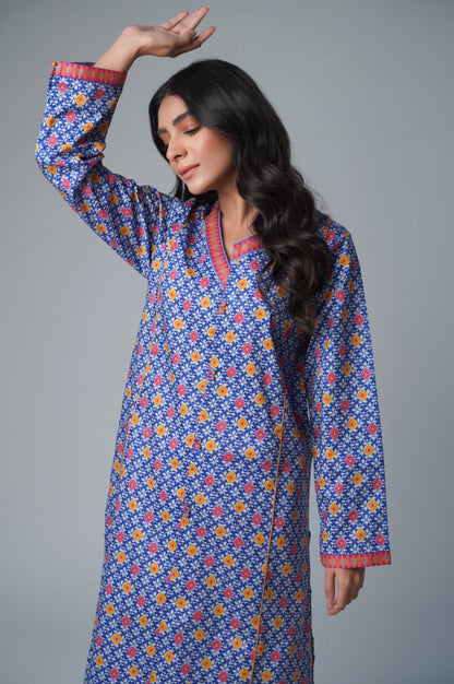 Stitched 1 Piece Printed Lawn Shirt