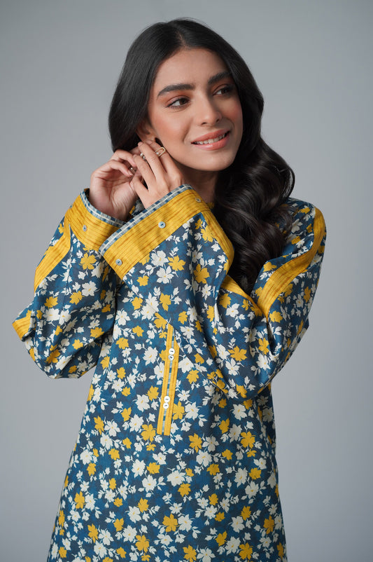 Stitched 1 Piece Printed Lawn Shirt