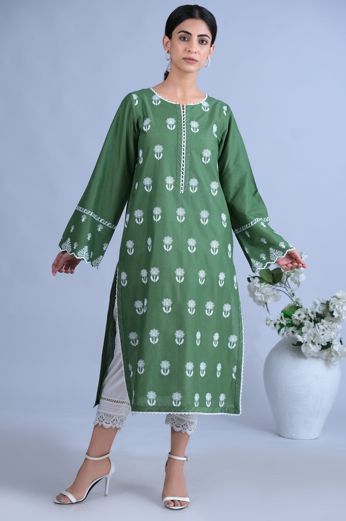 Stitched 1 Piece Embroidered Chikankari Shirt