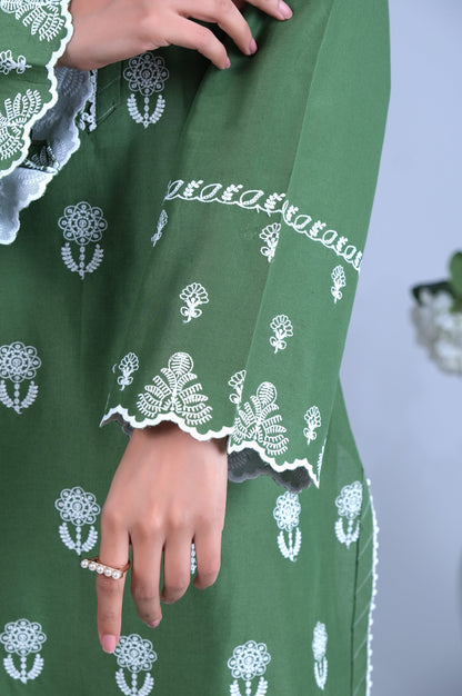 Stitched 1 Piece Embroidered Chikankari Shirt