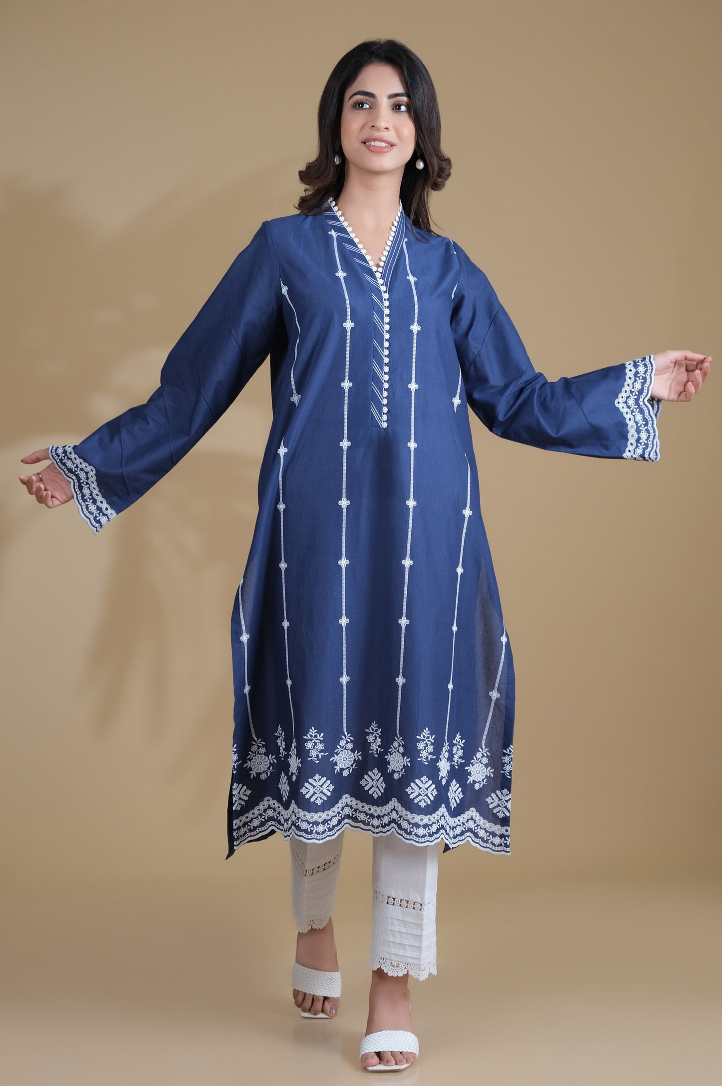 Stitched 1 Piece Chikankari Shirt