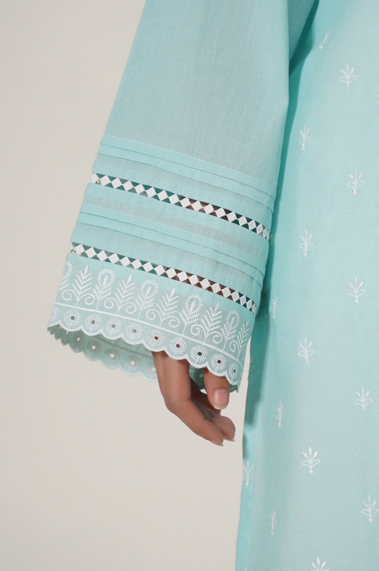 Stitched 1 Piece  Cambric Shirt