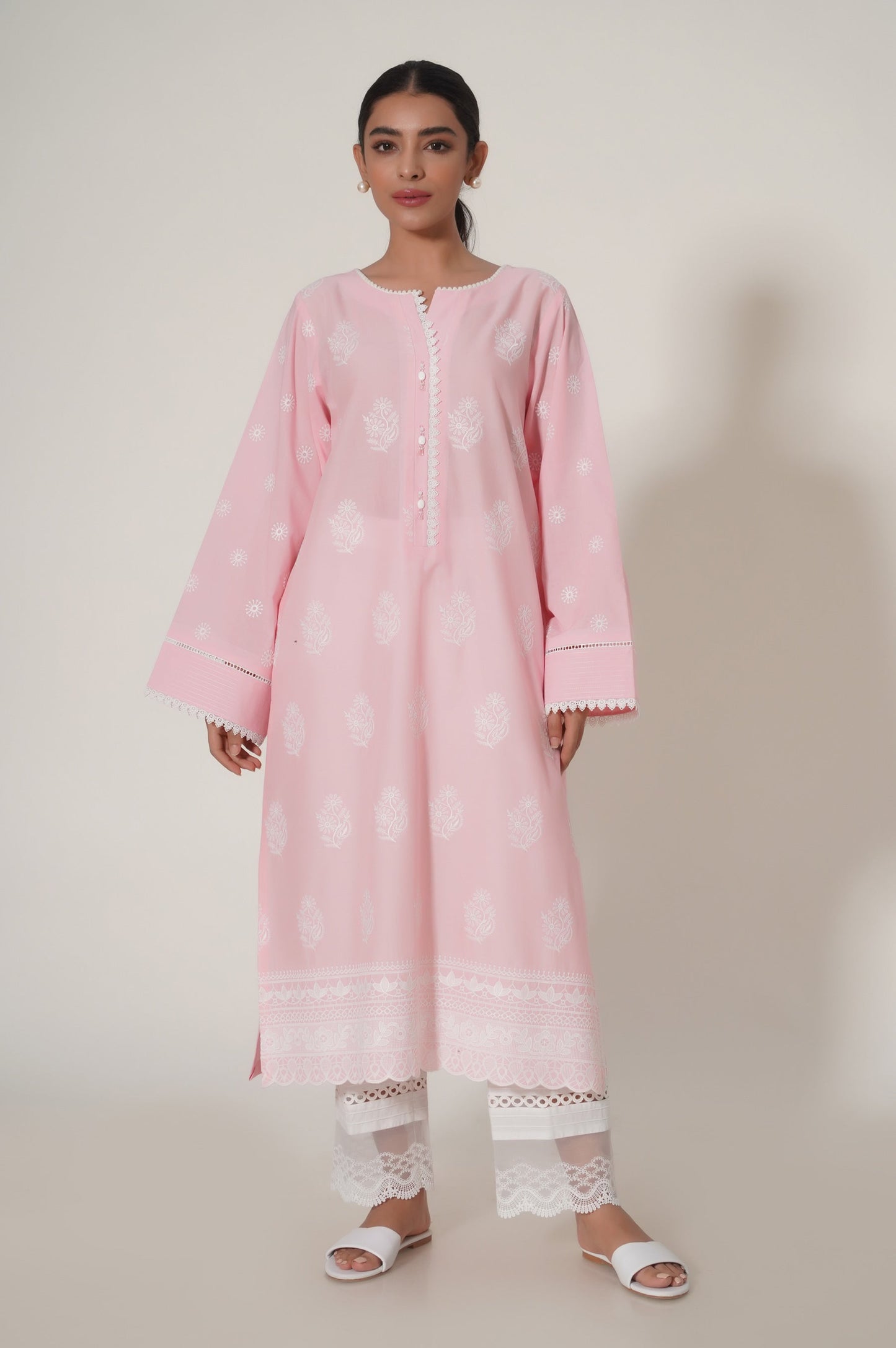 Stitched 1 Piece Chikankari Shirt