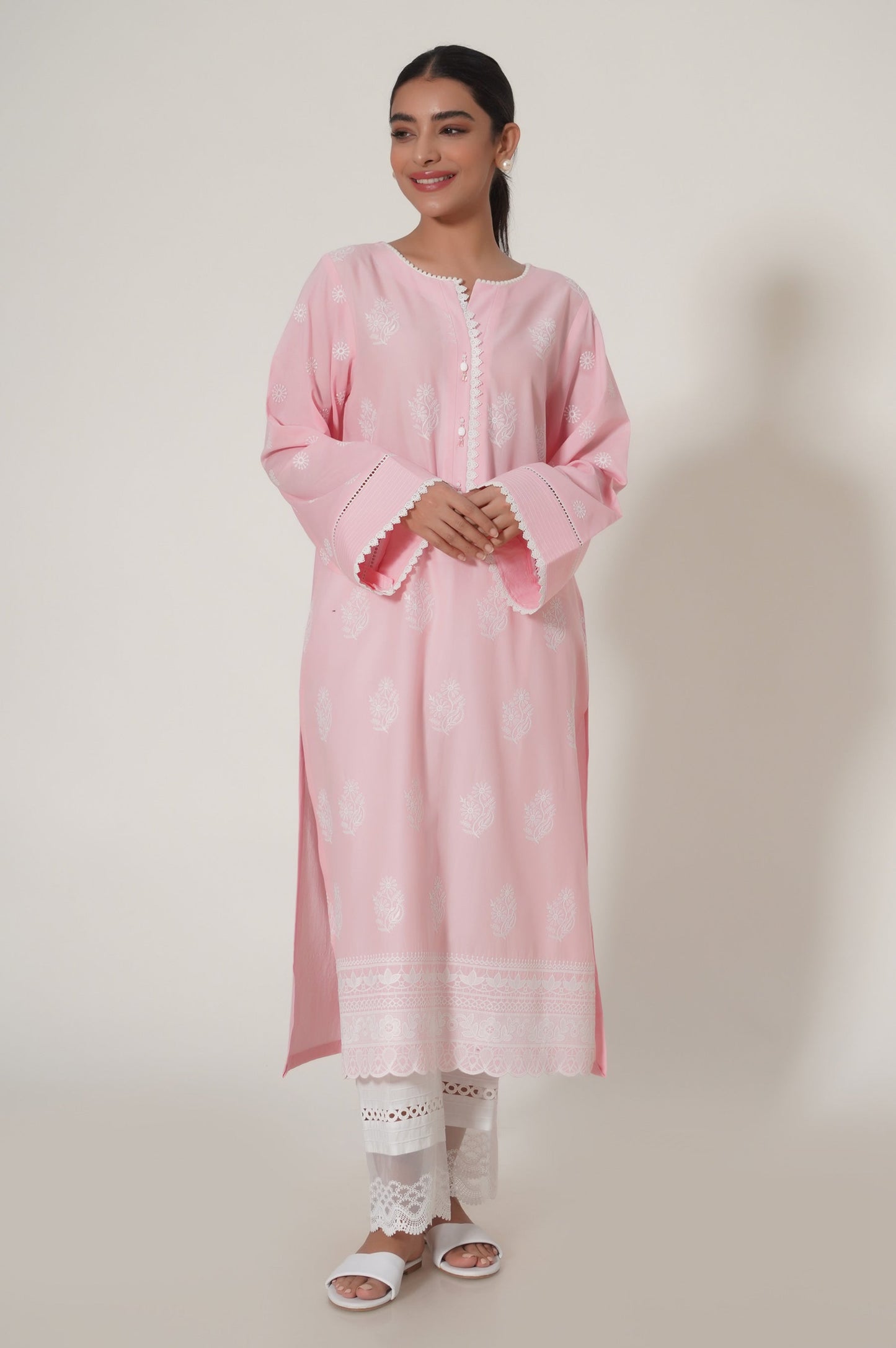 Stitched 1 Piece Chikankari Shirt