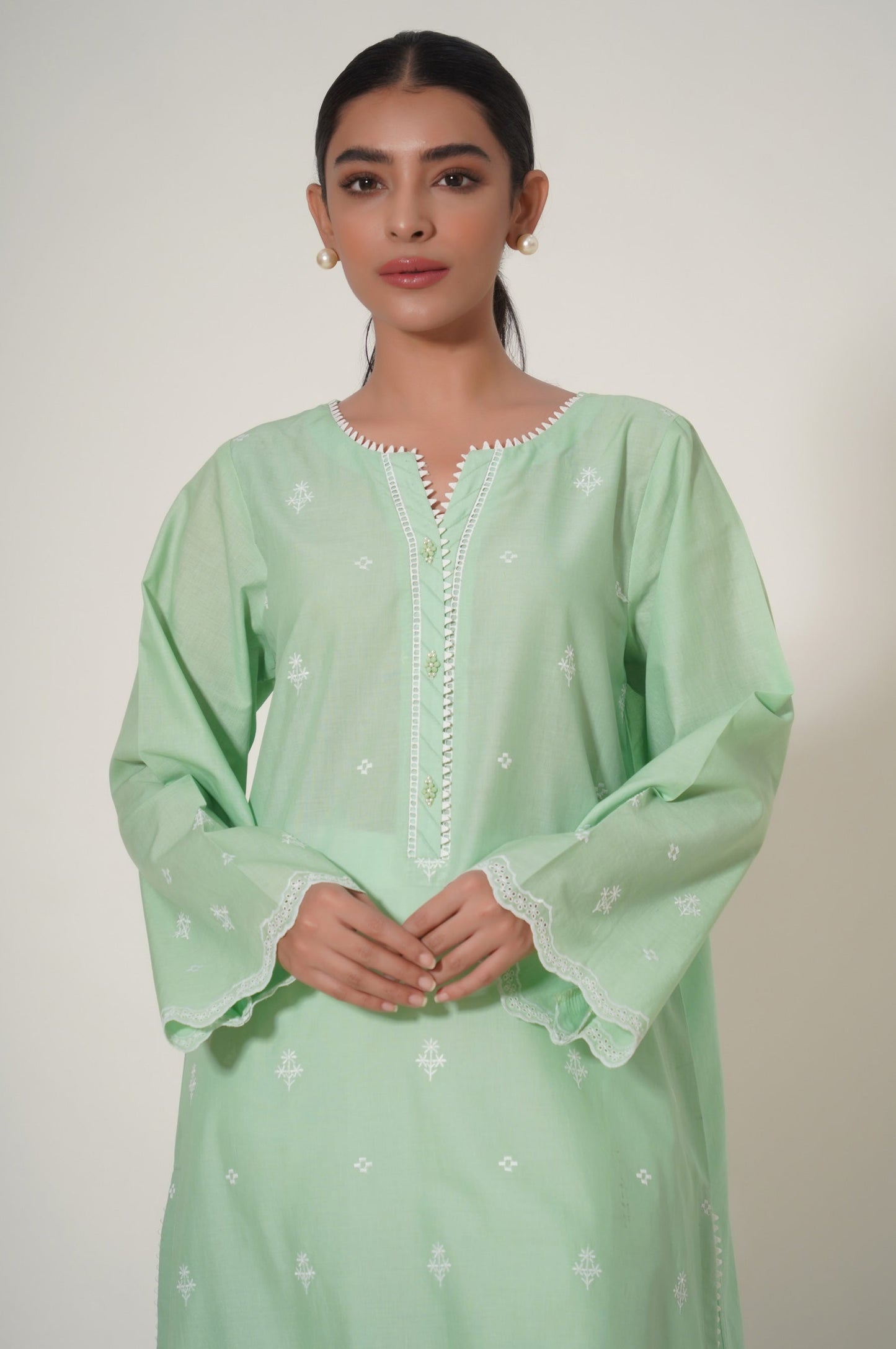 Stitched 1 Piece Cambric Shirt