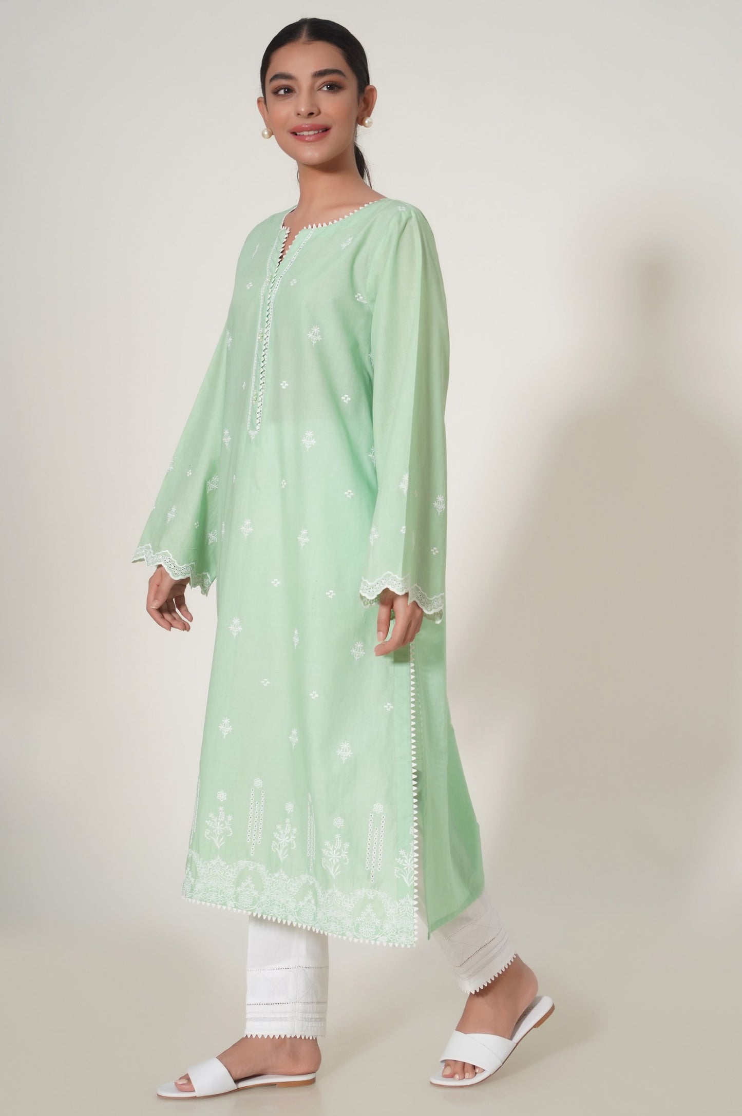 Stitched 1 Piece Cambric Shirt