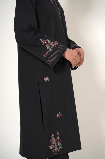 Stitched 1 Piece Embroidered Slub Cambric