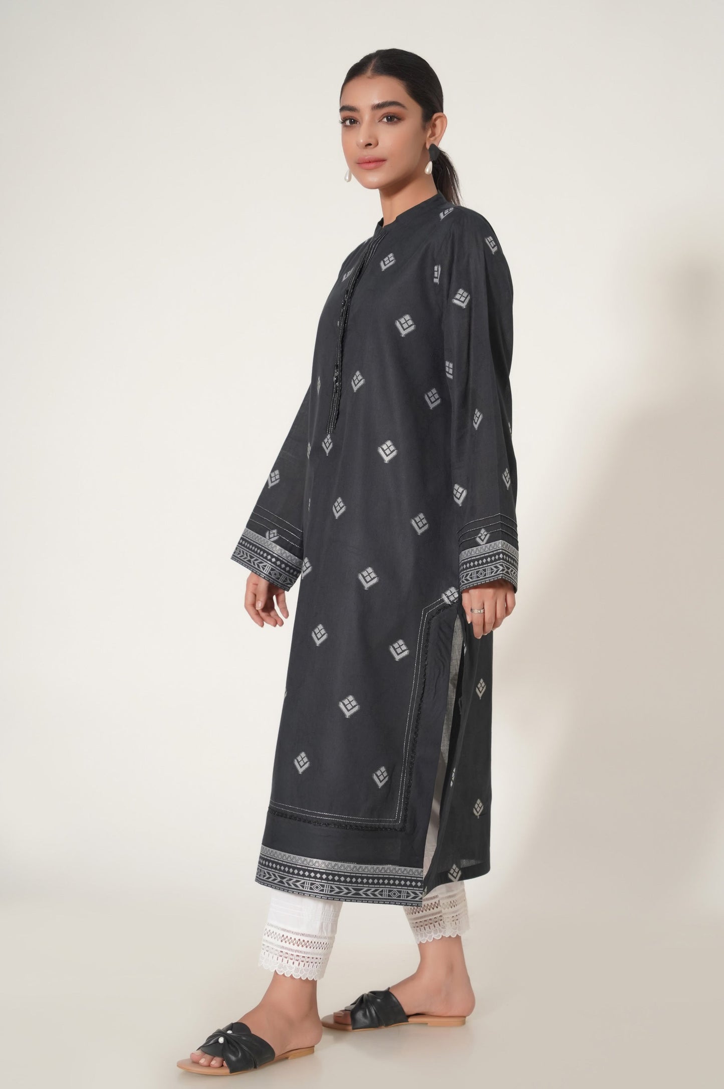 Stitch 1 Piece Yarn Dyed Jacquard Shirt