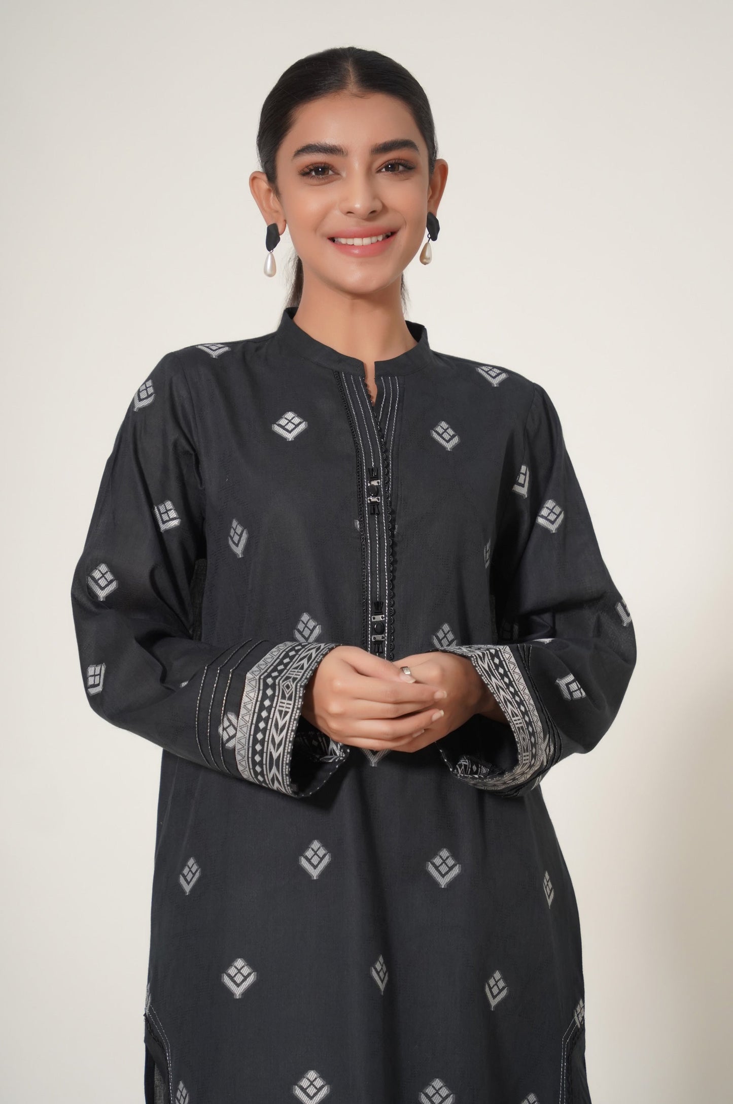 Stitch 1 Piece Yarn Dyed Jacquard Shirt