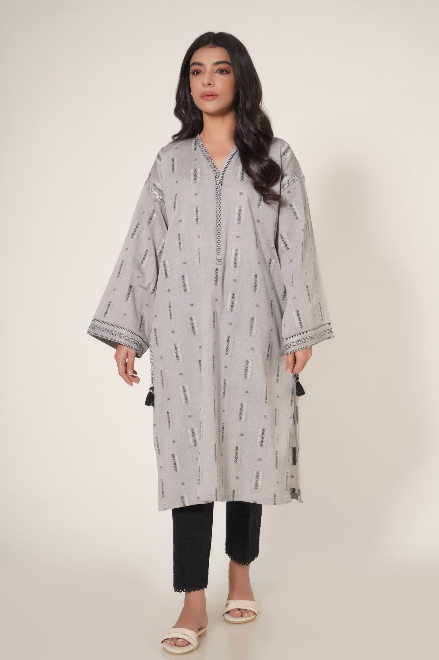 Stitch 1 Piece Yarn Dyed Jacquard Shirt