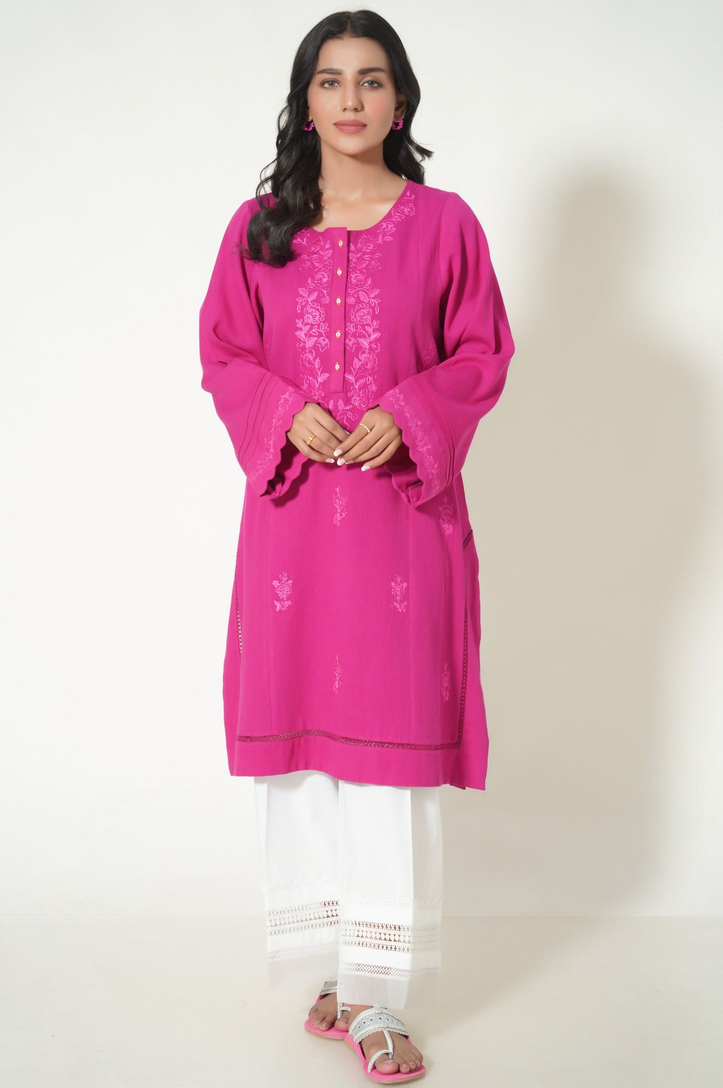 Stitched 1 Piece Embroidered Cottle Shirt