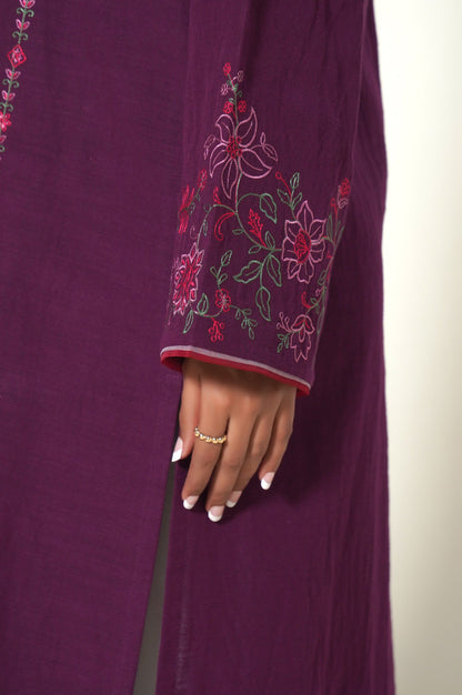 Stitched 1 Piece Embroidered Khaddar Shirt