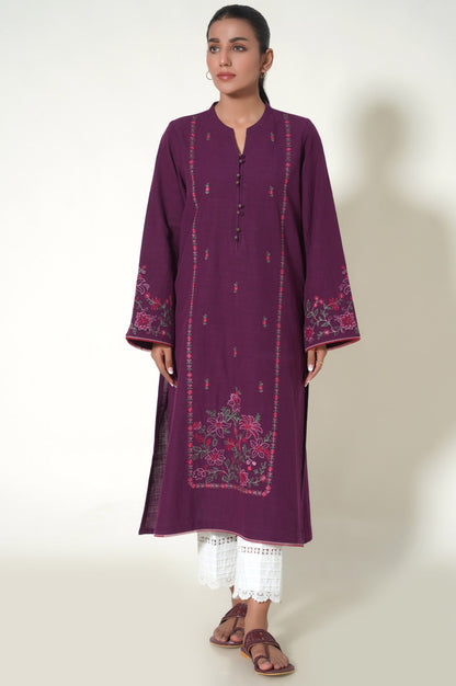 Stitched 1 Piece Embroidered Khaddar Shirt