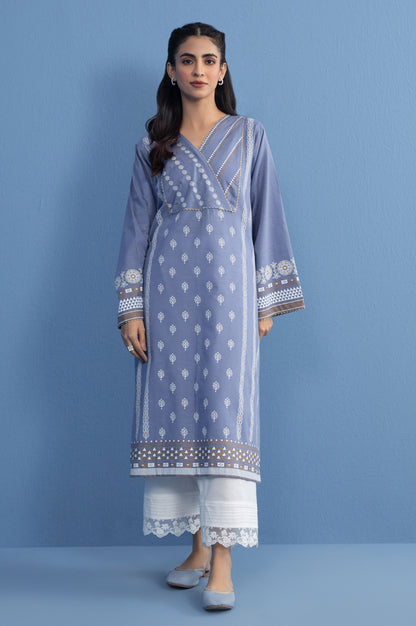 Stitched 1 Piece Paste Printed Khaddar Shirt