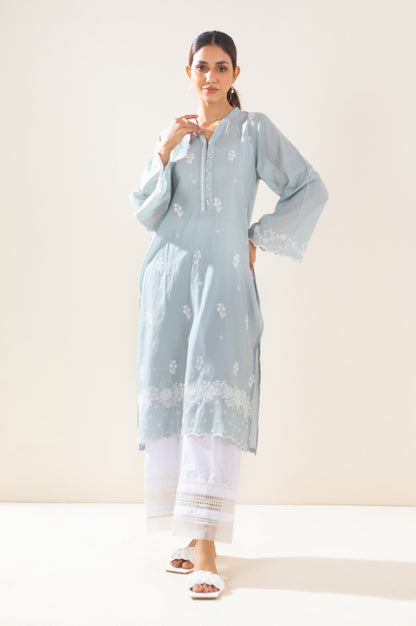 Stitched 1 Piece Textured Lawn Chikankari Embroidered Shirt