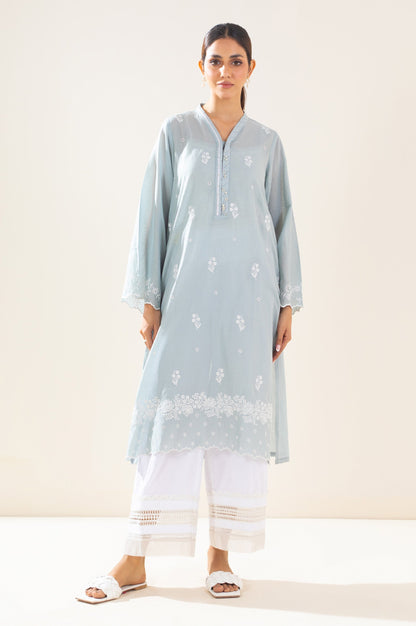 Stitched 1 Piece Textured Lawn Chikankari Embroidered Shirt