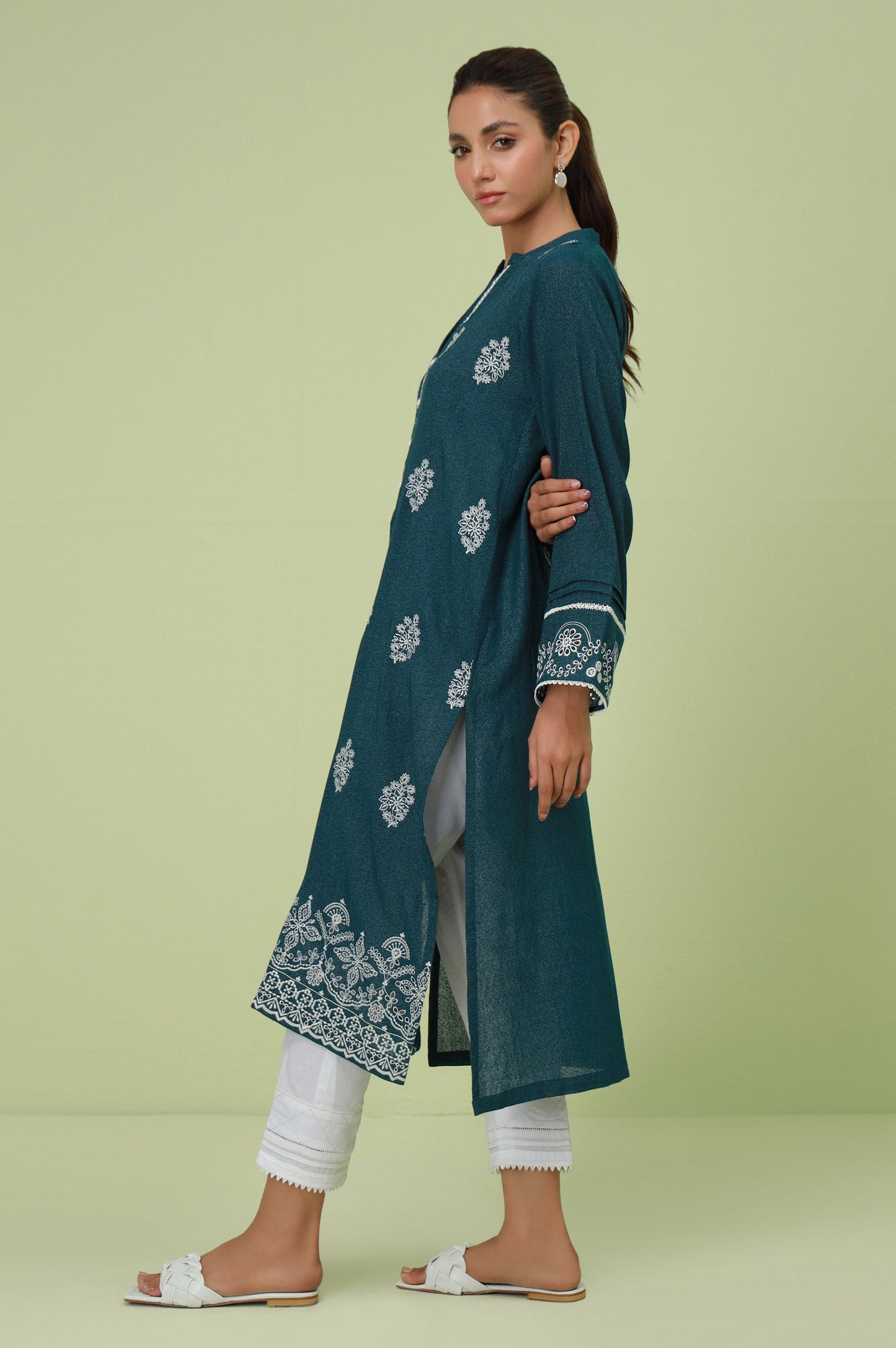 Stitched 1 Piece Textured Lawn Chikankari Embroidered Shirt