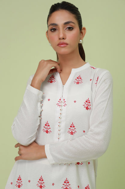 Stitched 1 Piece Textured Lawn Chikankari Embroidered Shirt