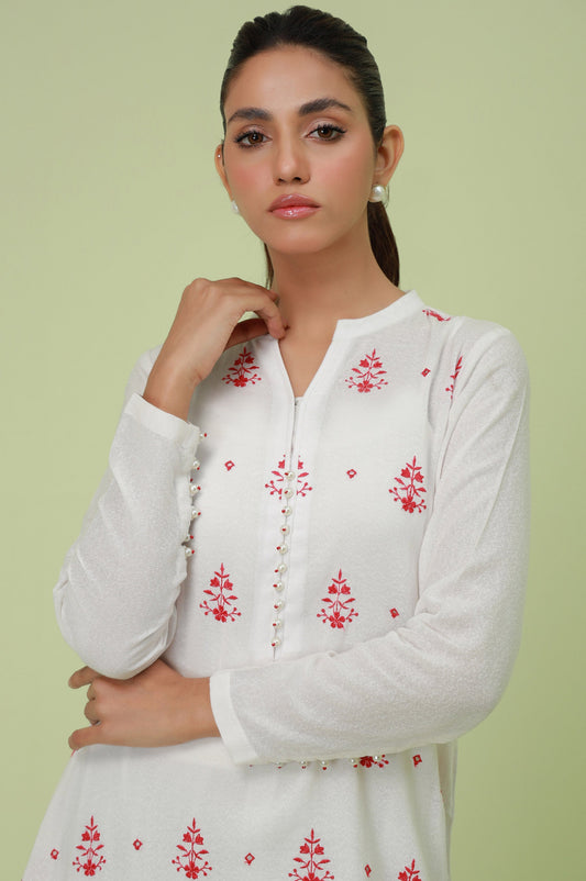Stitched 1 Piece Textured Lawn Chikankari Embroidered Shirt