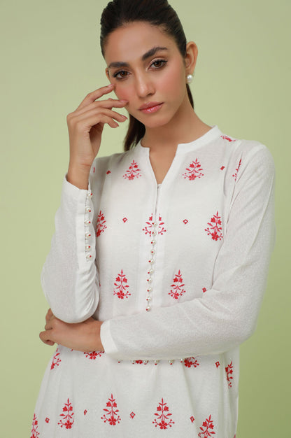 Stitched 1 Piece Textured Lawn Chikankari Embroidered Shirt