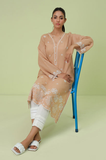 Stitched 1 Piece Textured Lawn Chikankari Embroidered Shirt