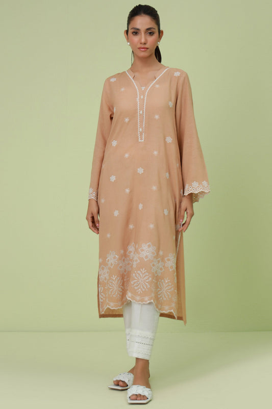 Stitched 1 Piece Textured Lawn Chikankari Embroidered Shirt