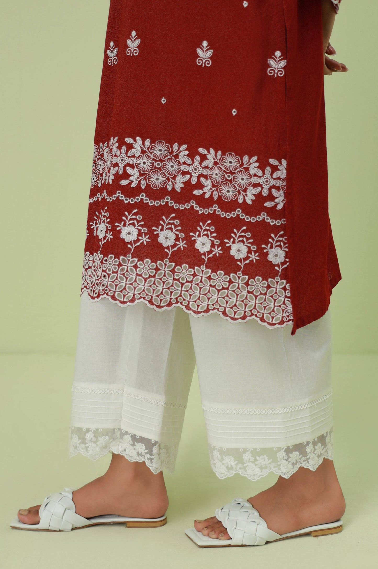 Stitched 1 Piece Textured Lawn Chikankari Embroidered Shirt