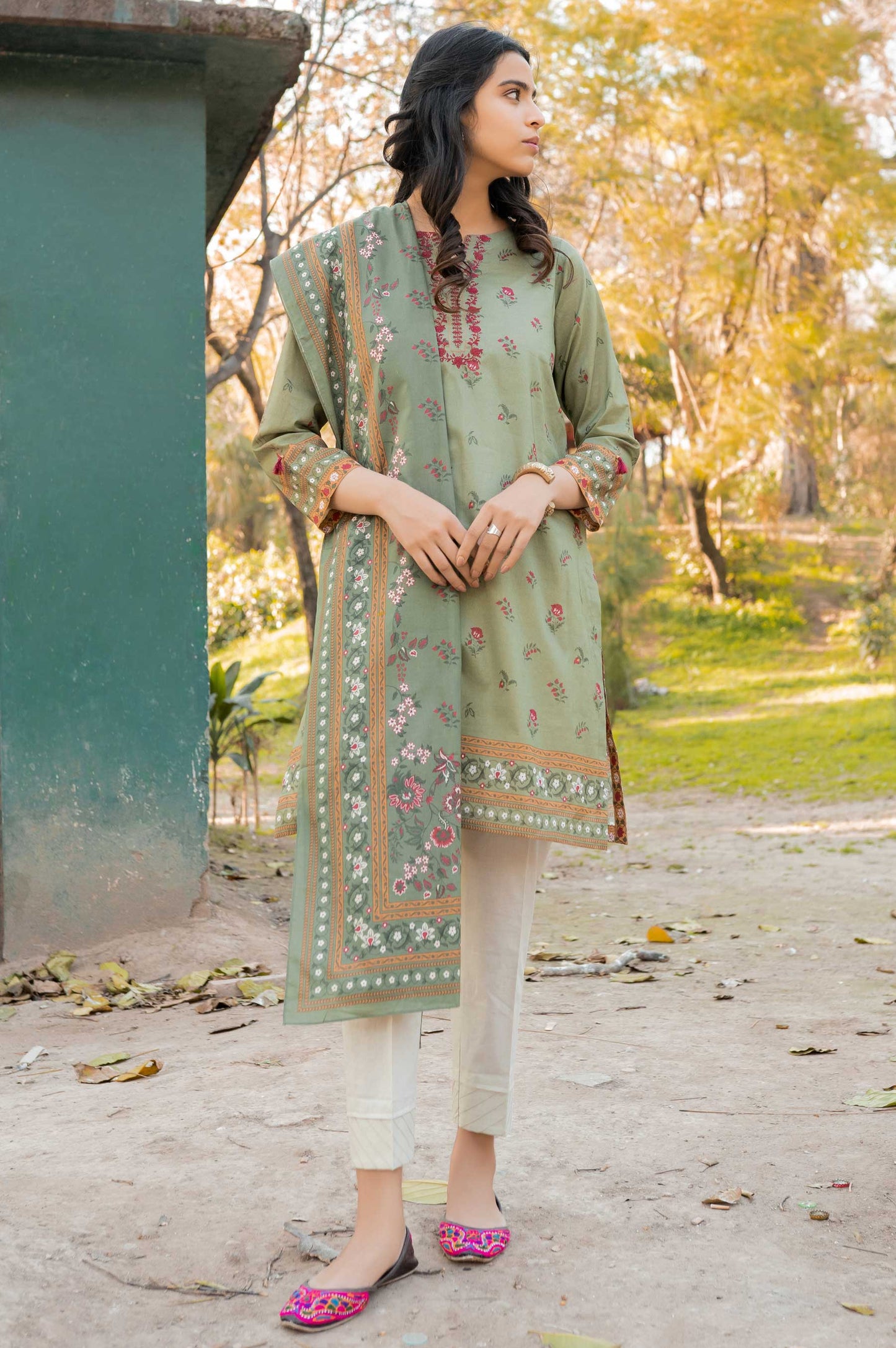 Stitched 2 Piece Embroidered Lawn Suit