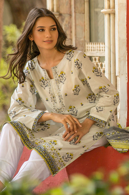 Stitched 2 Piece Embroidered Lawn Suit