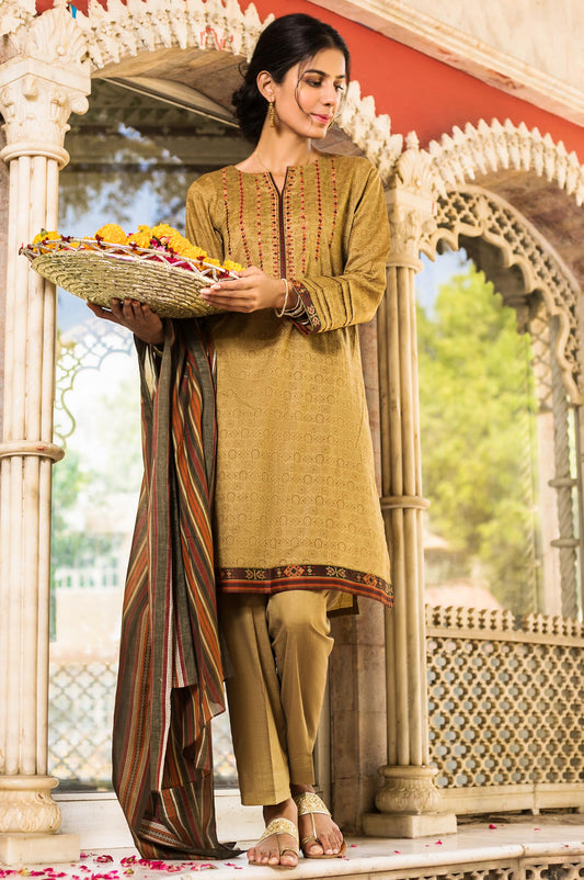 Stitched 2 Piece Embroidered Printed Lawn Suit