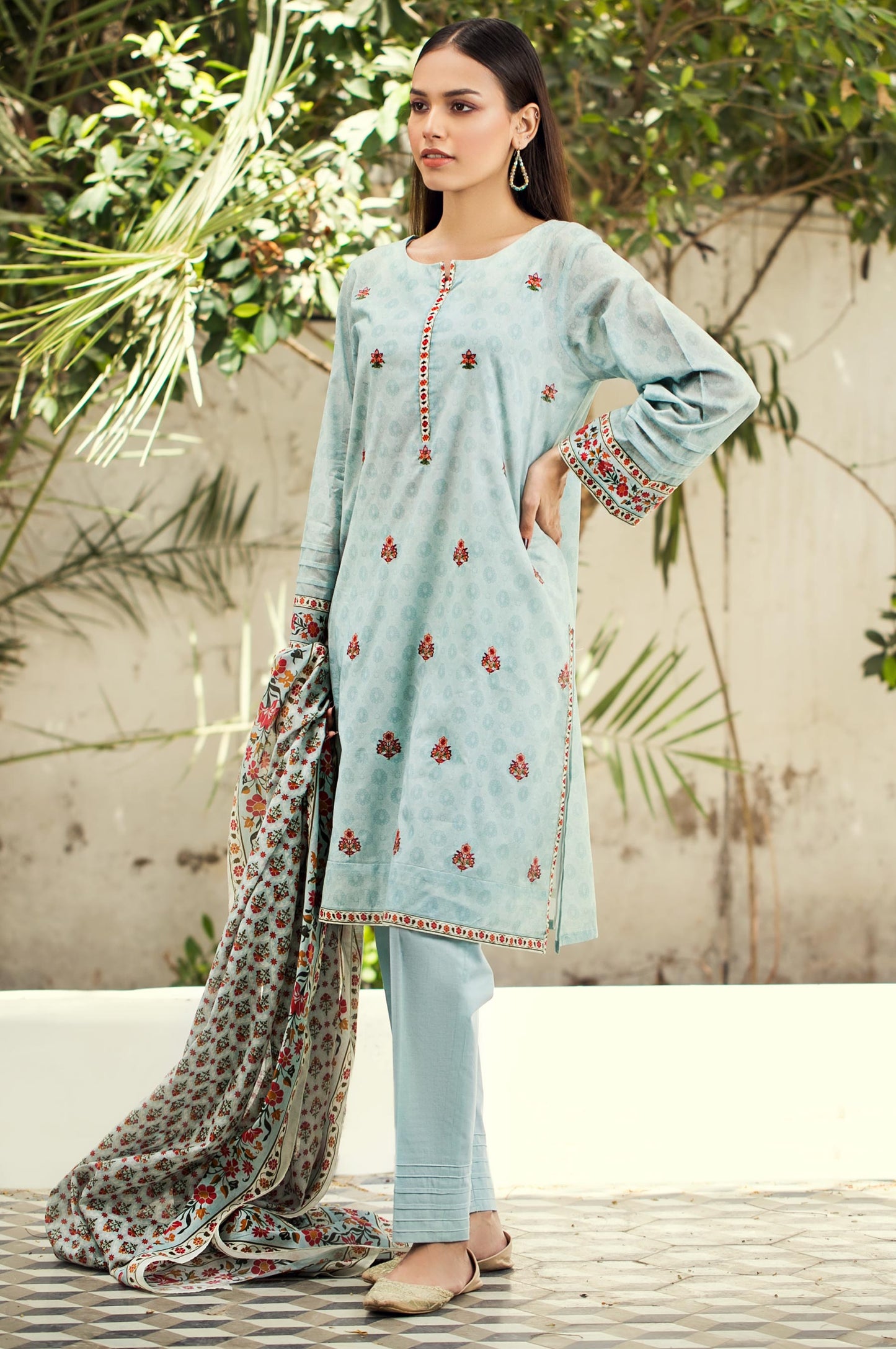 Stitched 2 Piece Embroidered Lawn Shirt