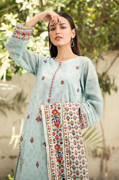 Stitched 2 Piece Embroidered Lawn Shirt