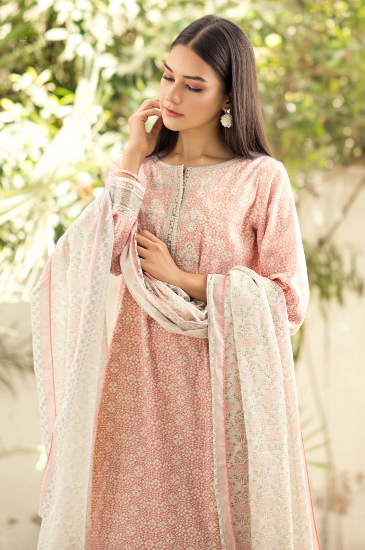 Stitched 2 Piece Embroidered Lawn Suit