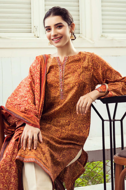 Stitched 2 Piece Printed Cambric Suit