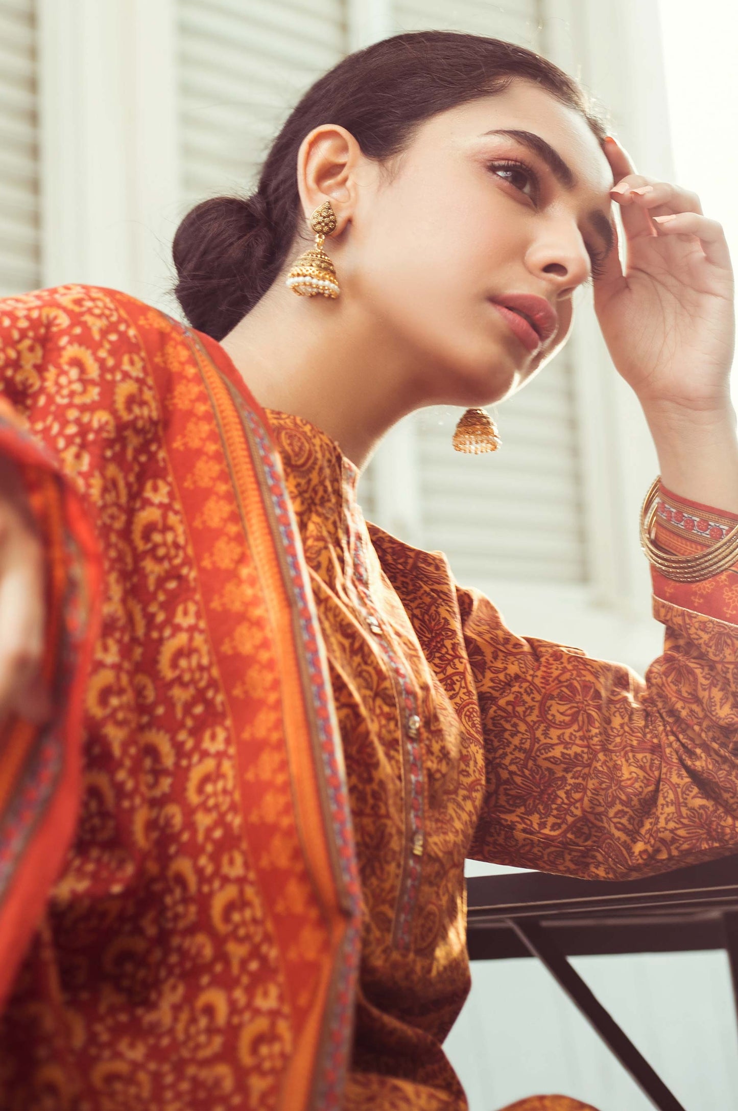 Stitched 2 Piece Printed Cambric Suit