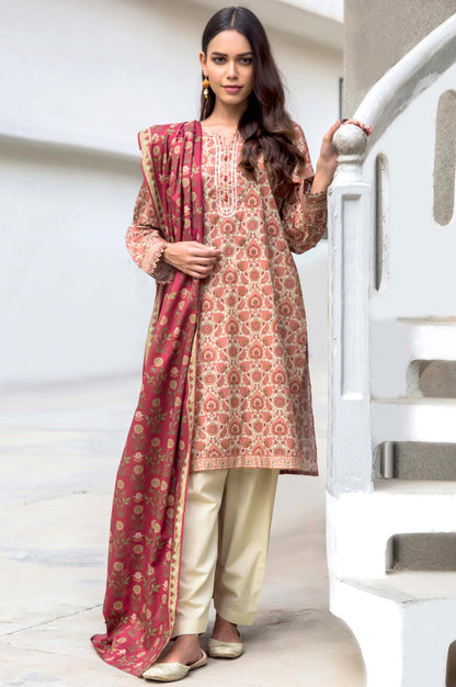 Stitched 2 Piece Digital Printed Cambric Suit