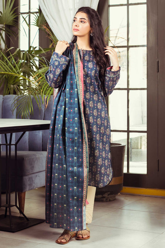 Stitched 2 Piece Printed Cambric Suit