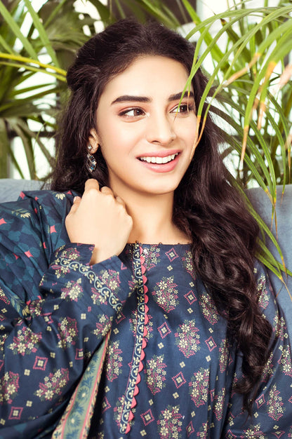 Stitched 2 Piece Printed Cambric Suit