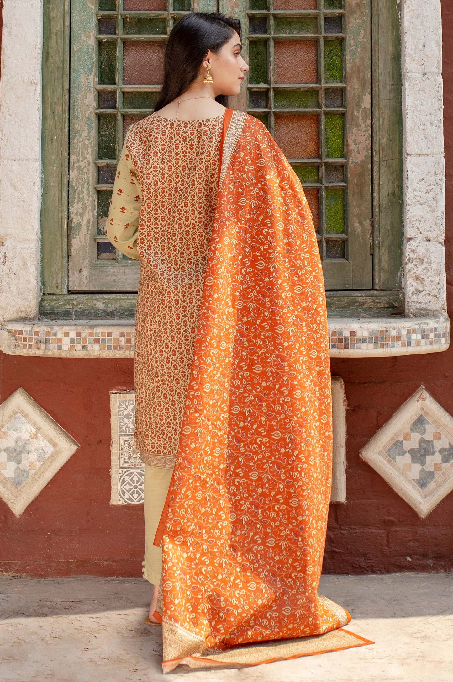 Stitched 2 Piece Printed Khaddar Suit