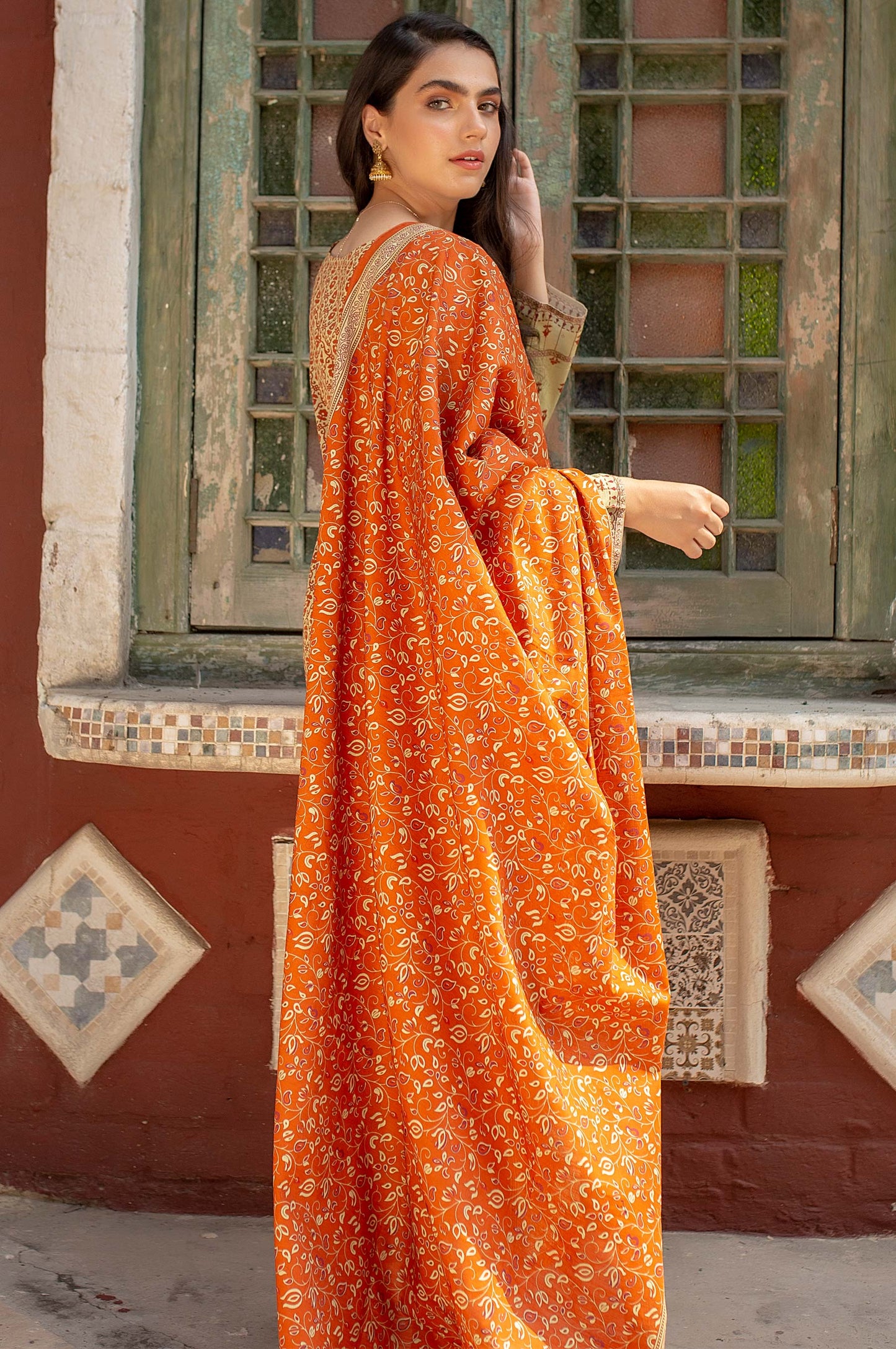 Stitched 2 Piece Printed Khaddar Suit
