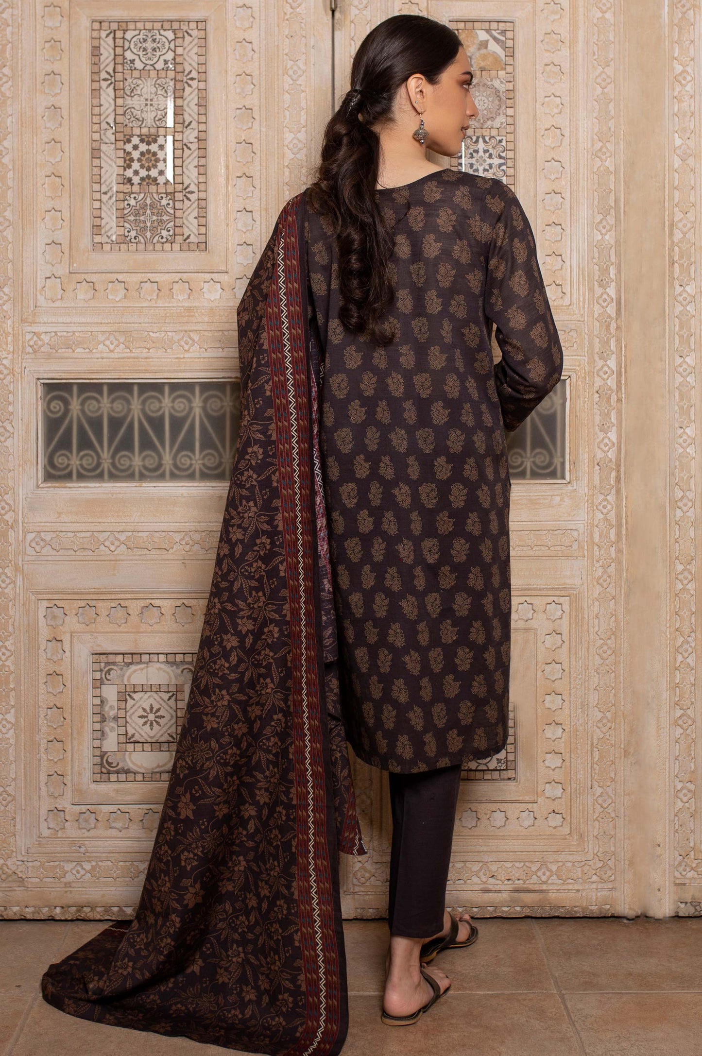 Stitched 2 Piece Embroidered Khaddar Suit