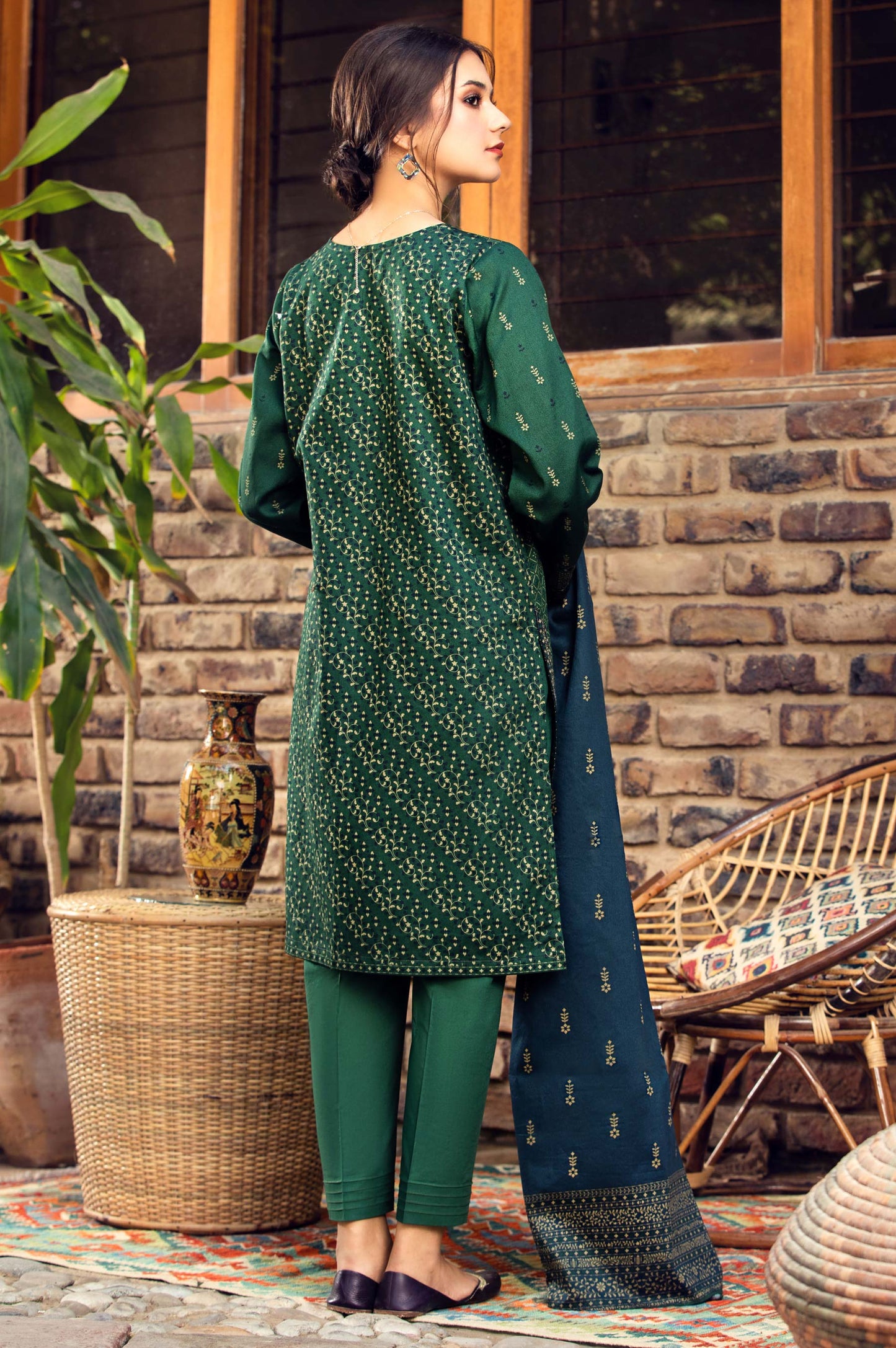 Stitched 2 Piece Embroidered Cottel Suit