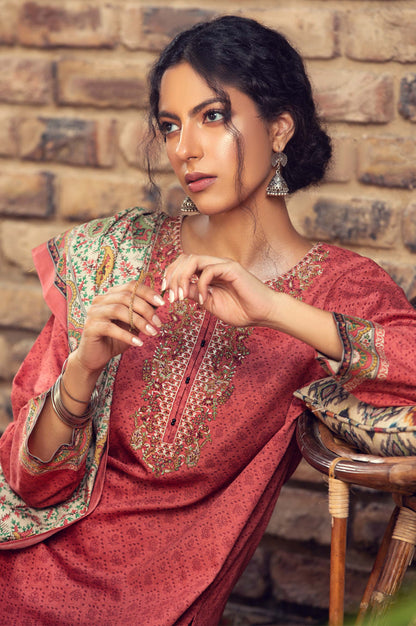 Stitched 2 Piece Embroidered Cottel Suit