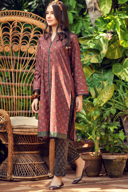 Stitched 2 Piece Digital Printed Cambric Suit