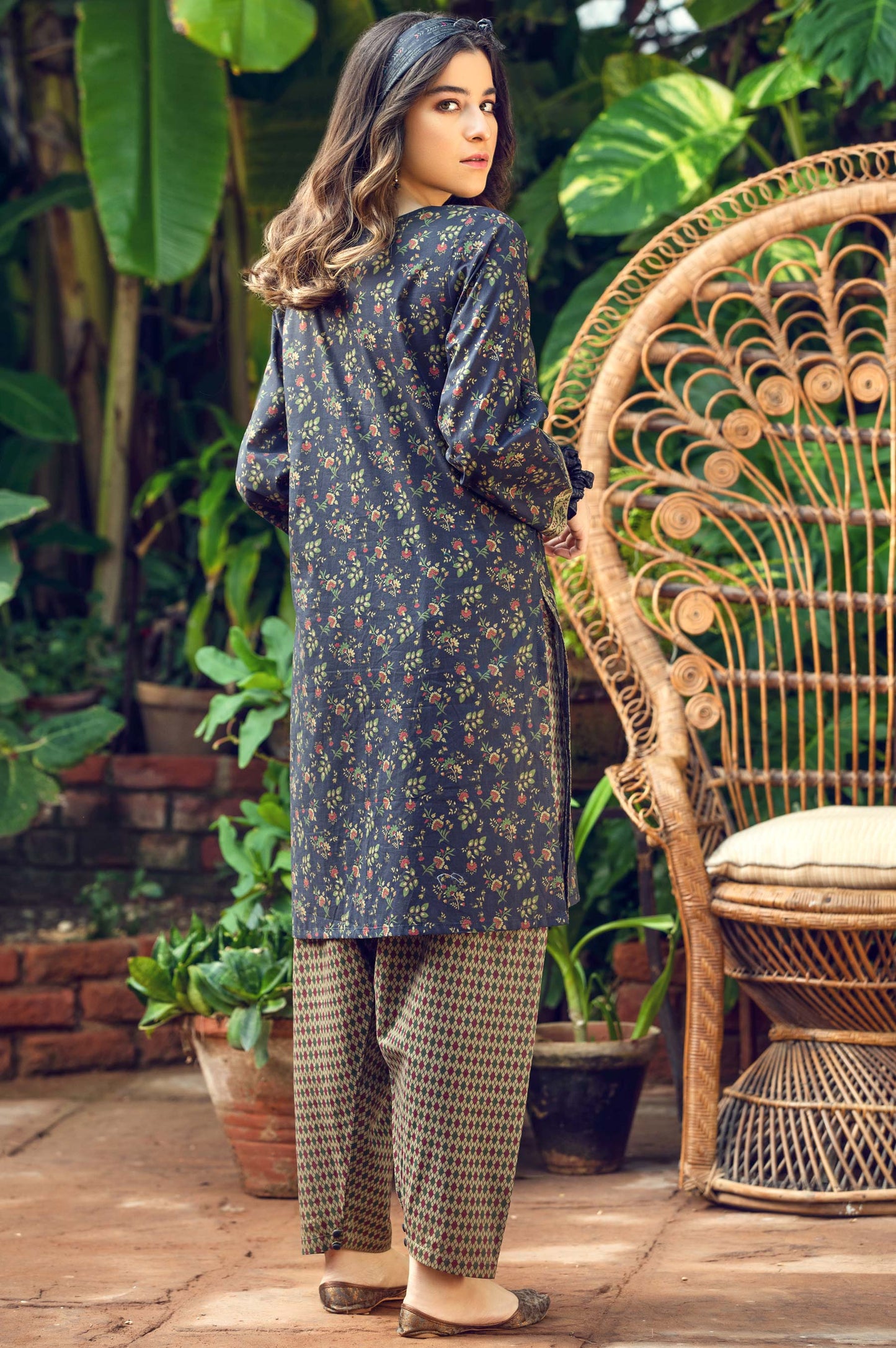 Stitched 2 Piece Printed Cambric Suit