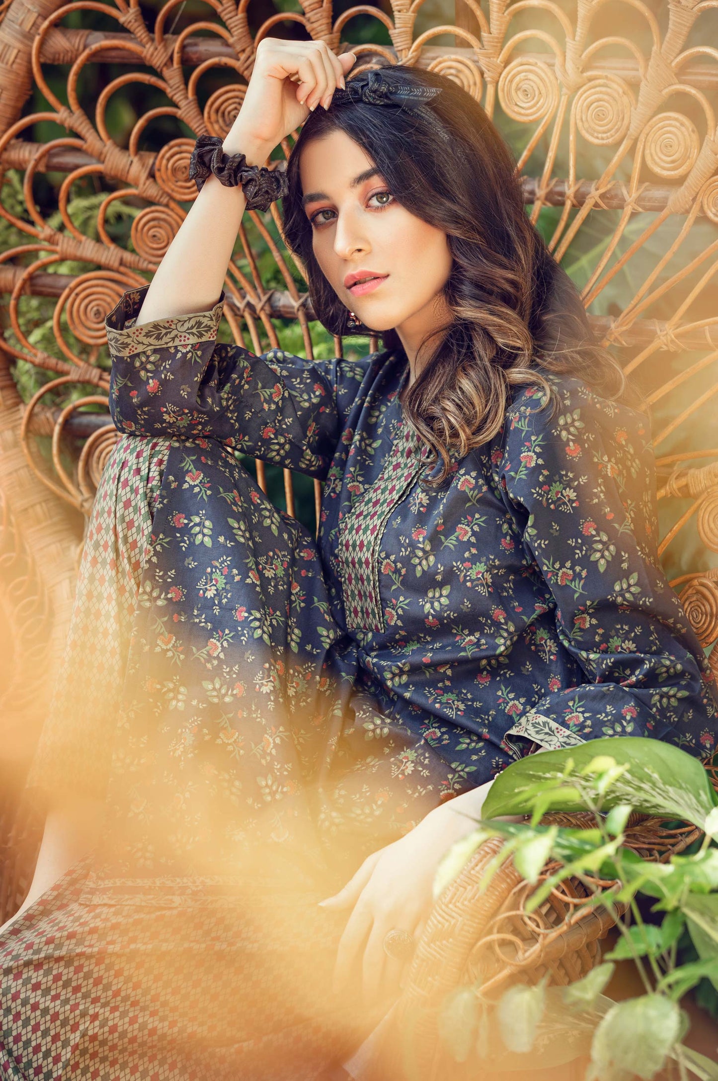 Stitched 2 Piece Printed Cambric Suit