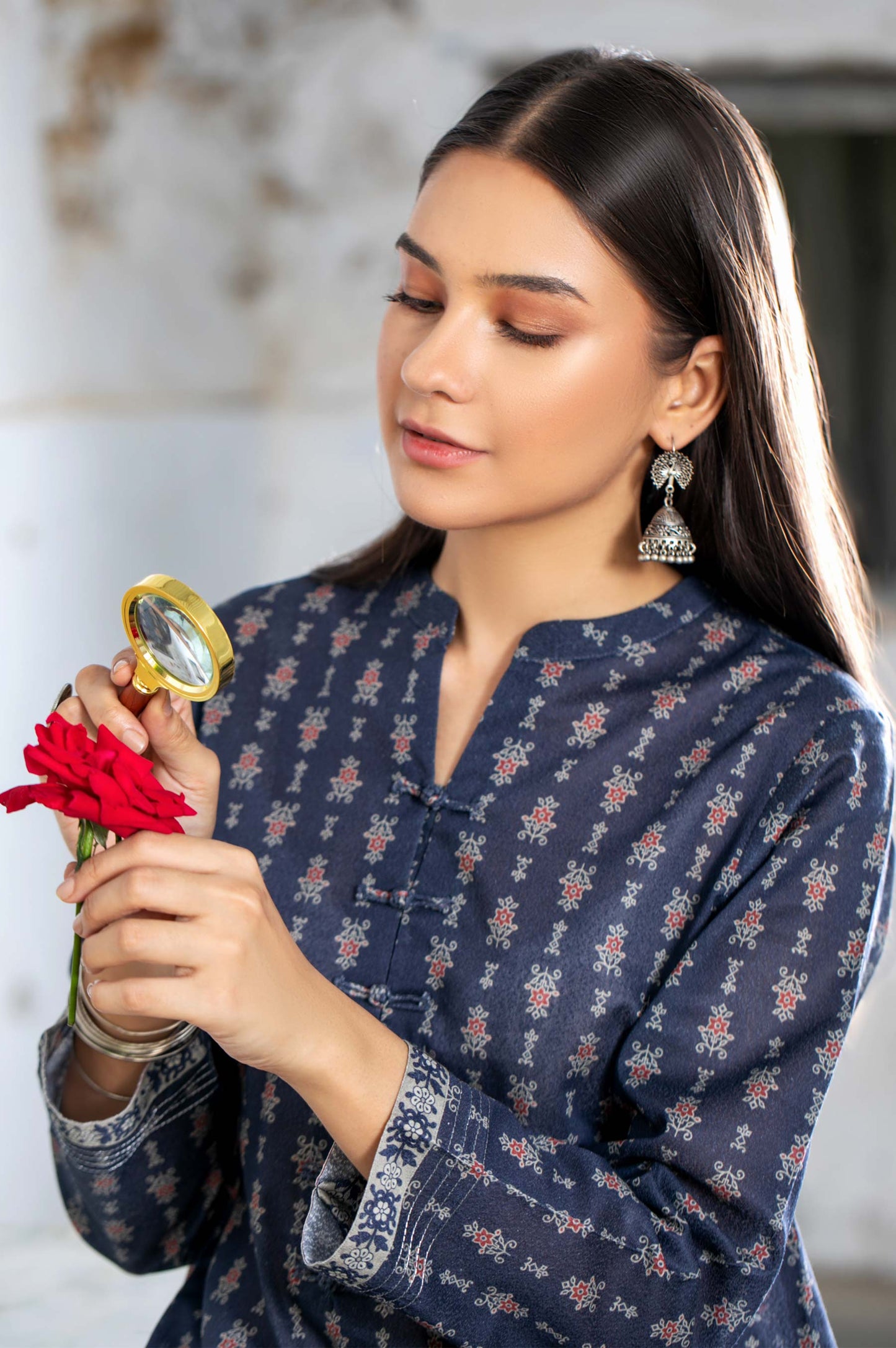 Stitched 2 Piece Printed Karandi Suit