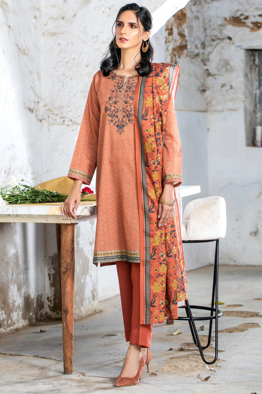 Stitched 2 Piece Embroidered Karandi Suit